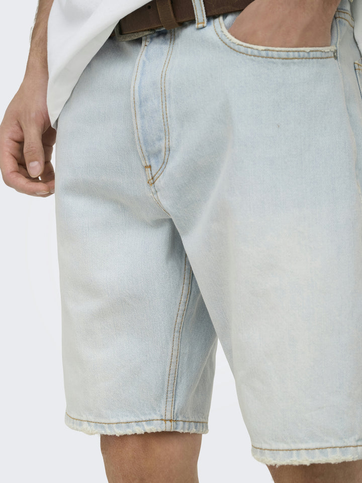 ONSEDGE LB 3662 DOT DNM SHORTS, Light Blue Denim 187212 Bild 3