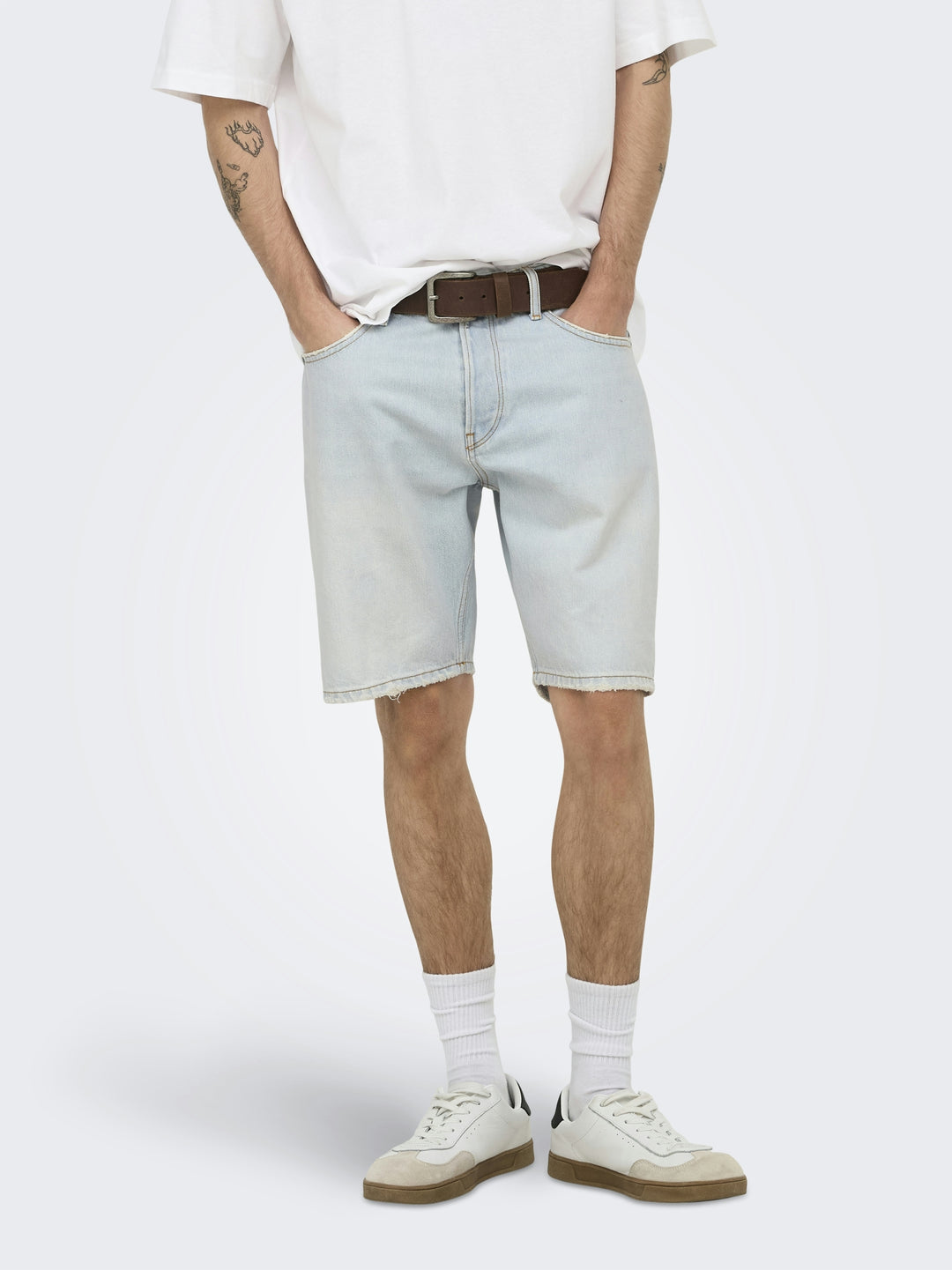 ONSEDGE LB 3662 DOT DNM SHORTS, Light Blue Denim 187212 Bild 4