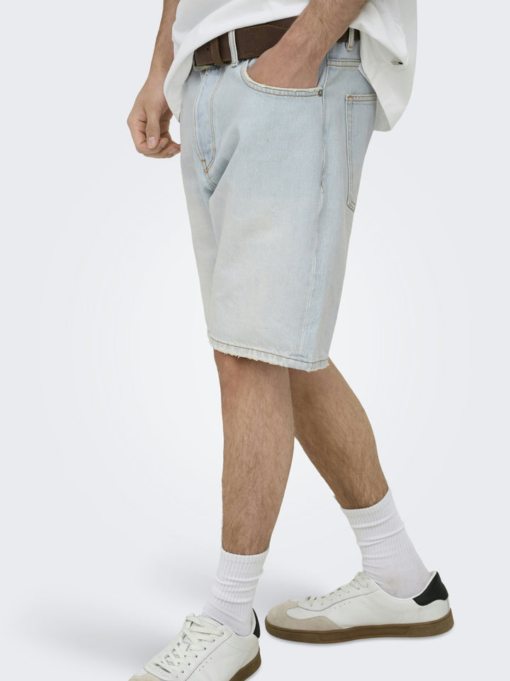 ONSEDGE LB 3662 DOT DNM SHORTS, Light Blue Denim 187212 Bild 7