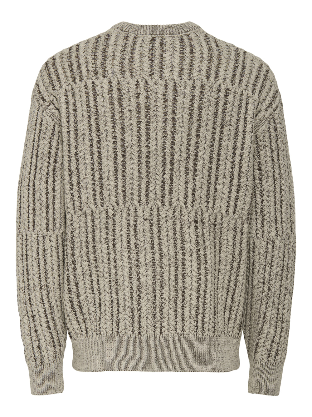 ONSFILL RLX LS CABEL CREW KNIT, Silver Lining/DEMITASSE 261395001 Bild 2