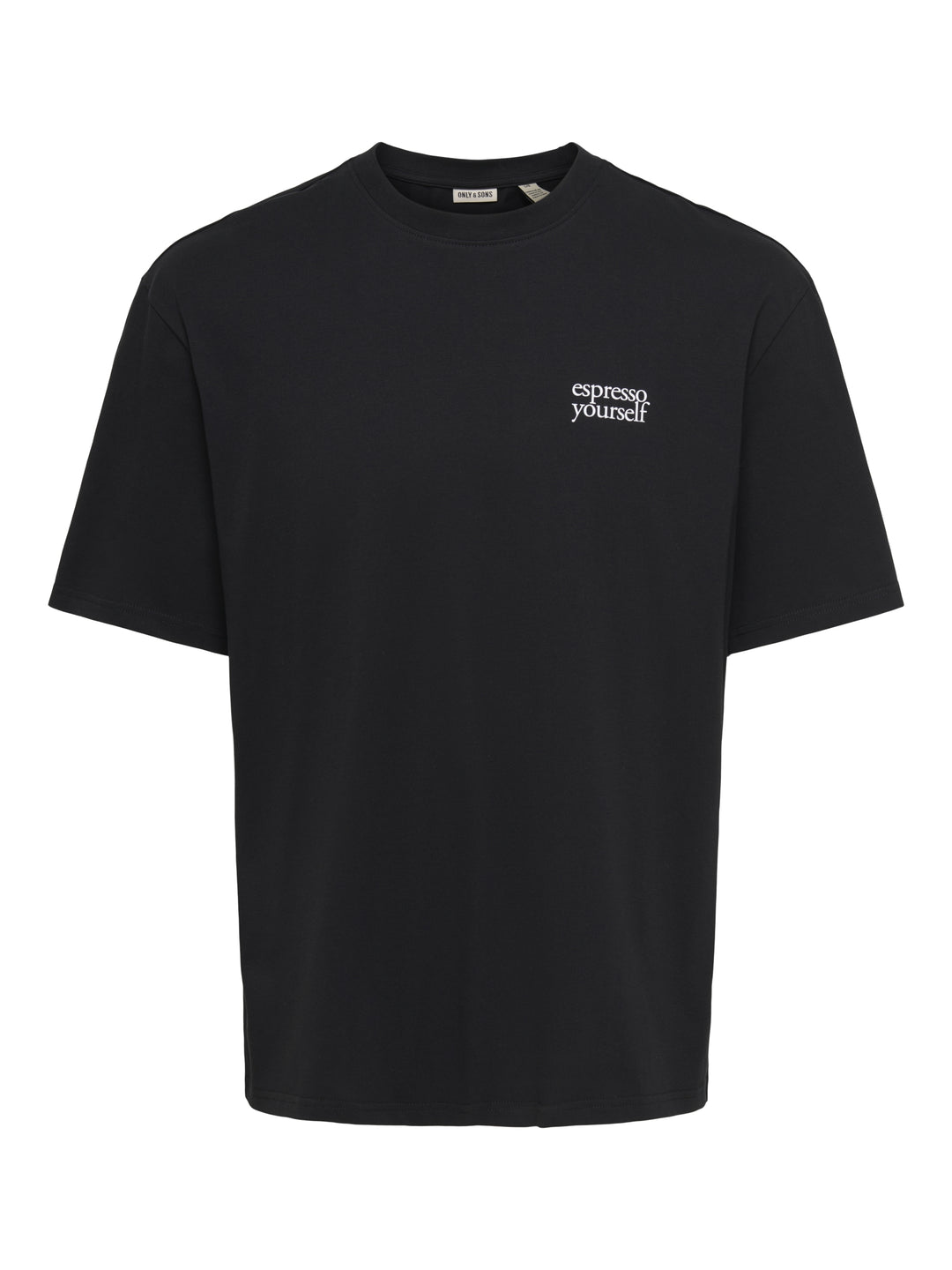 ONSFRED DRINKS LIFE RLX SS TEE, Black/ESPRESSO YOURSELF 187679002 Bild 1