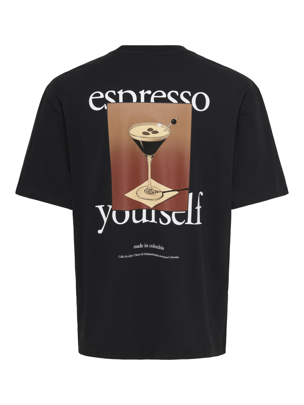 ONSFRED DRINKS LIFE RLX SS TEE, Black/ESPRESSO YOURSELF 187679002 Bild 2