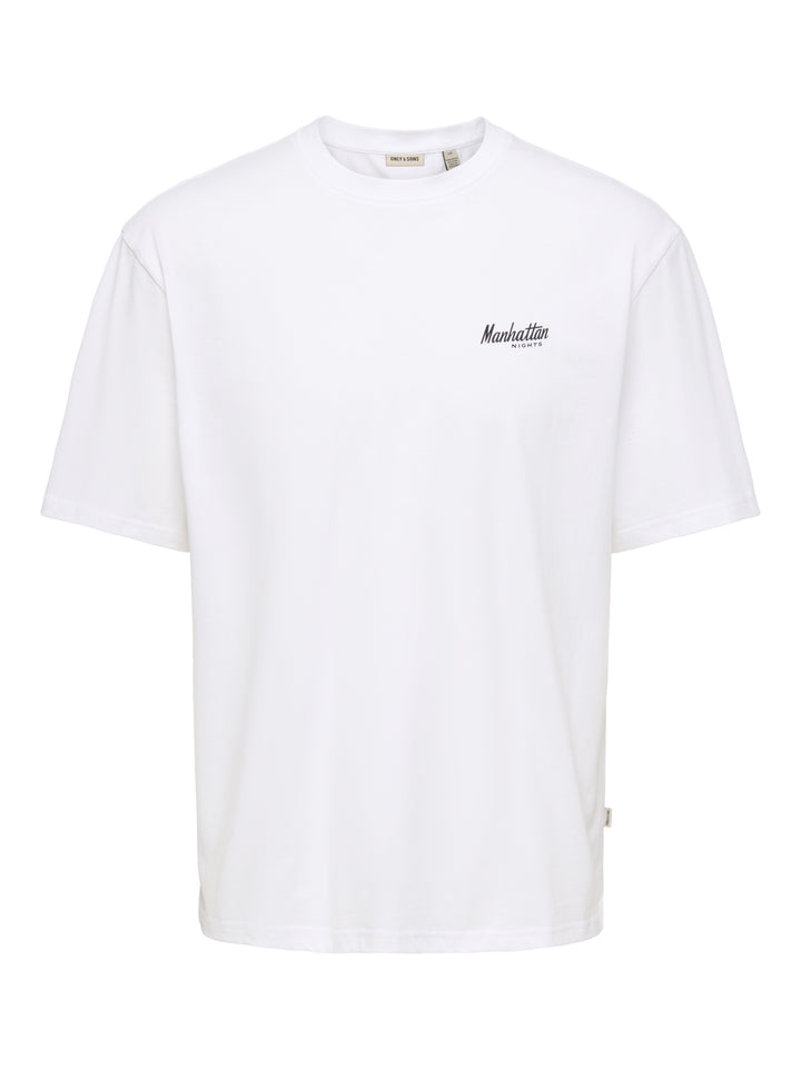 ONSFRED DRINKS LIFE RLX SS TEE, Bright White/MANHATTAN 209112003 Bild 1