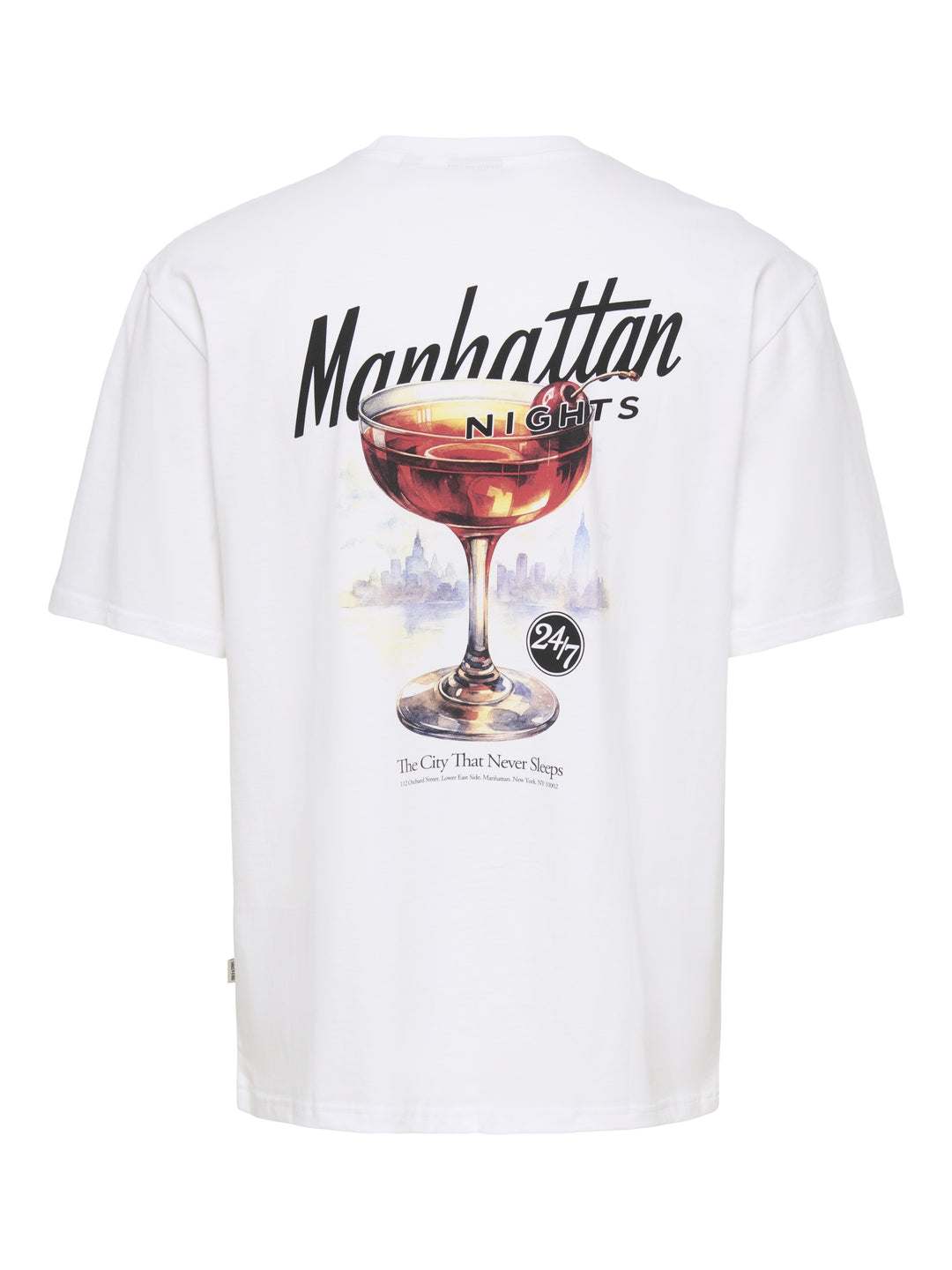 ONSFRED DRINKS LIFE RLX SS TEE, Bright White/MANHATTAN 209112003 Bild 2