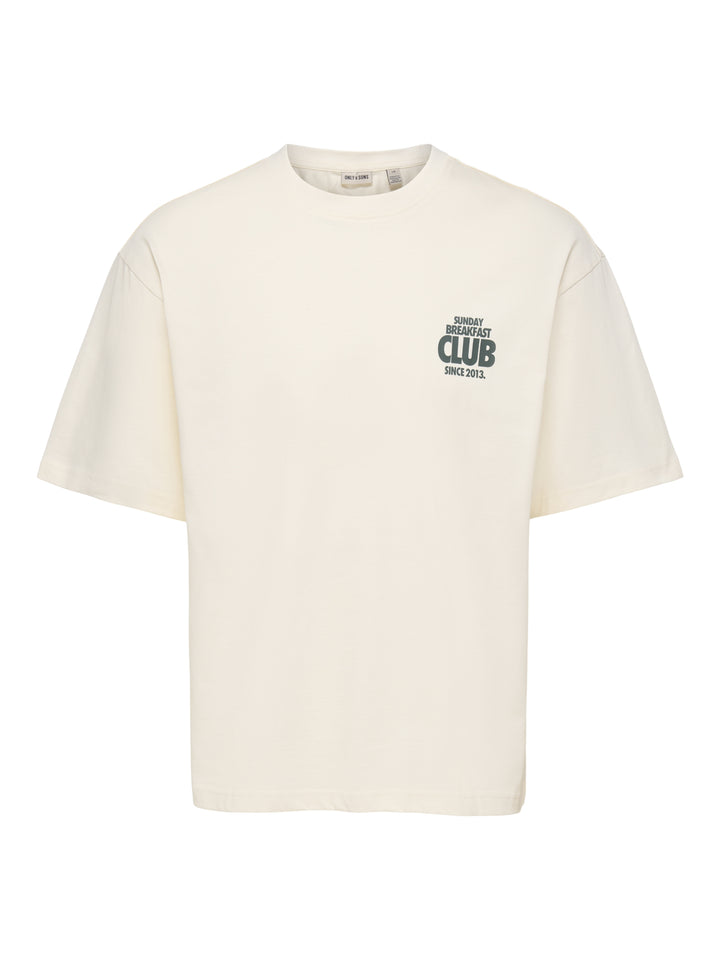 ONSFRED RUN CLUB BOXY SS TEE, Egret/BREAKFAST CLUB 187201002 Bild 1
