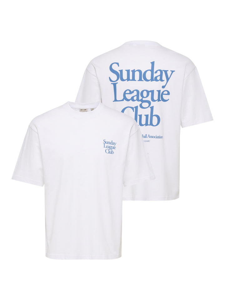 ONSFRED RUN CLUB BOXY SS TEE, Bright White/SUNDAY LEAUGE 209112001 Bild 4
