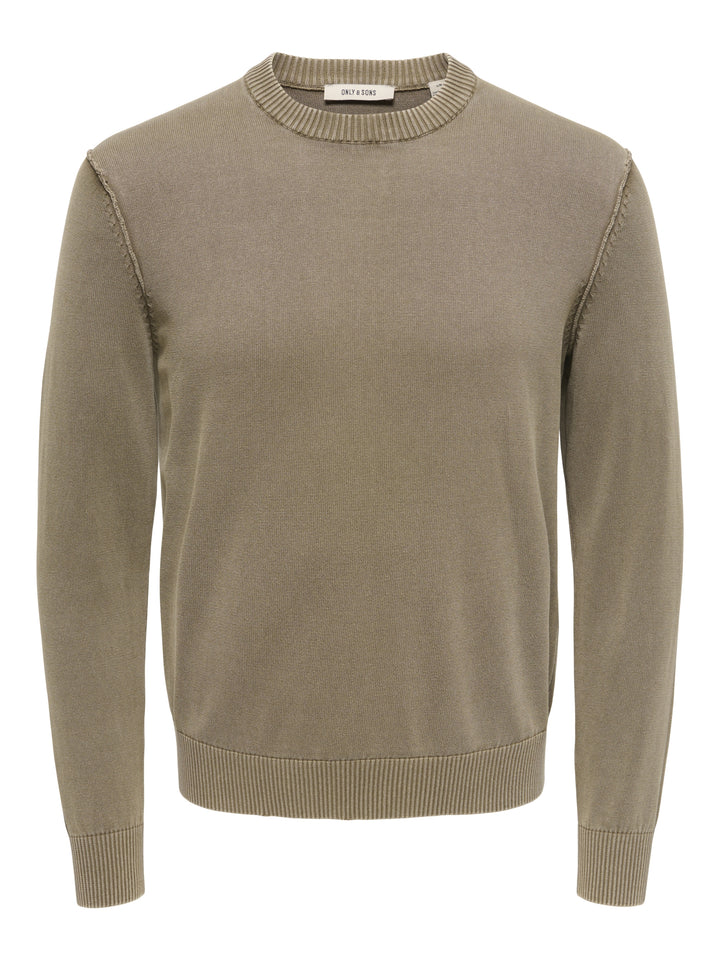 ONSGARSON LS REG WASH CREW KNIT, Chinchilla 202231 Bild 1