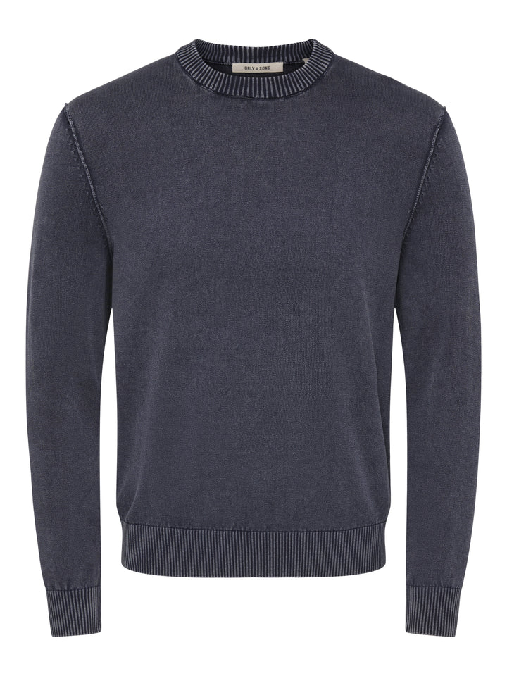 ONSGARSON LS REG WASH CREW KNIT, Dark Sapphire 218590 Bild 1