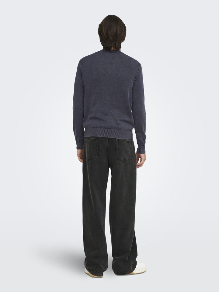 ONSGARSON LS REG WASH CREW KNIT, Dark Sapphire 218590 Bild 5