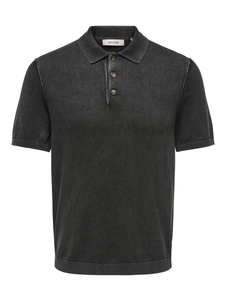 ONSGARSON SS REG WASH POLO KNIT, Black 187679 Bild 1