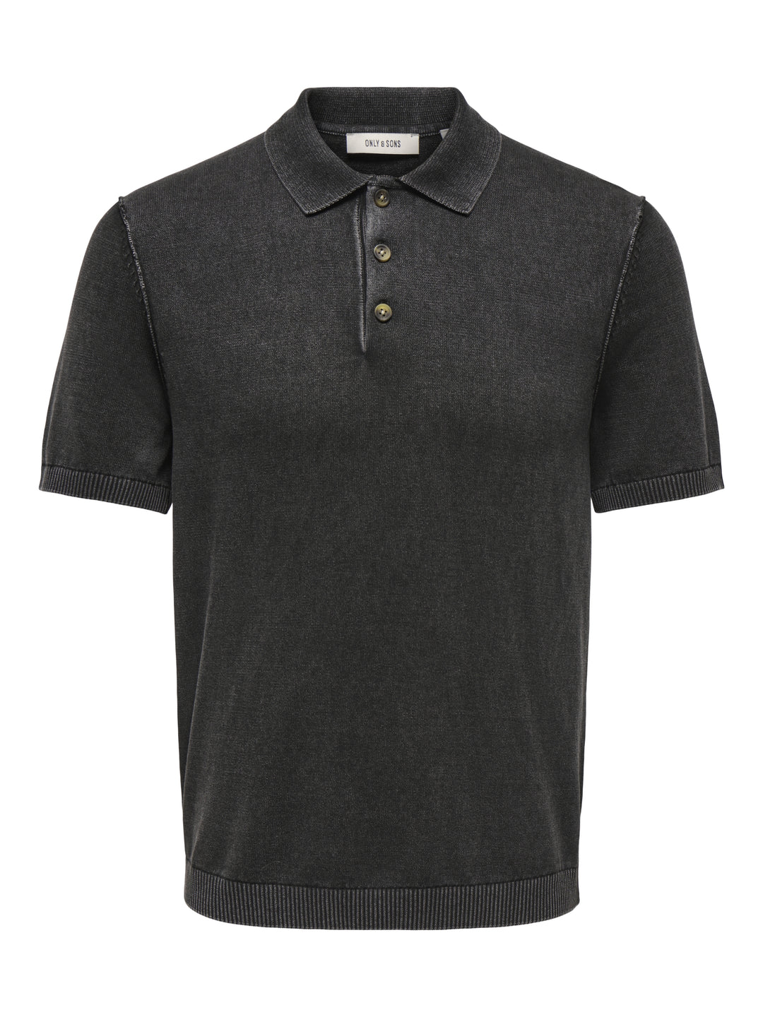 ONSGARSON SS REG WASH POLO KNIT, Black 187679 Bild 1