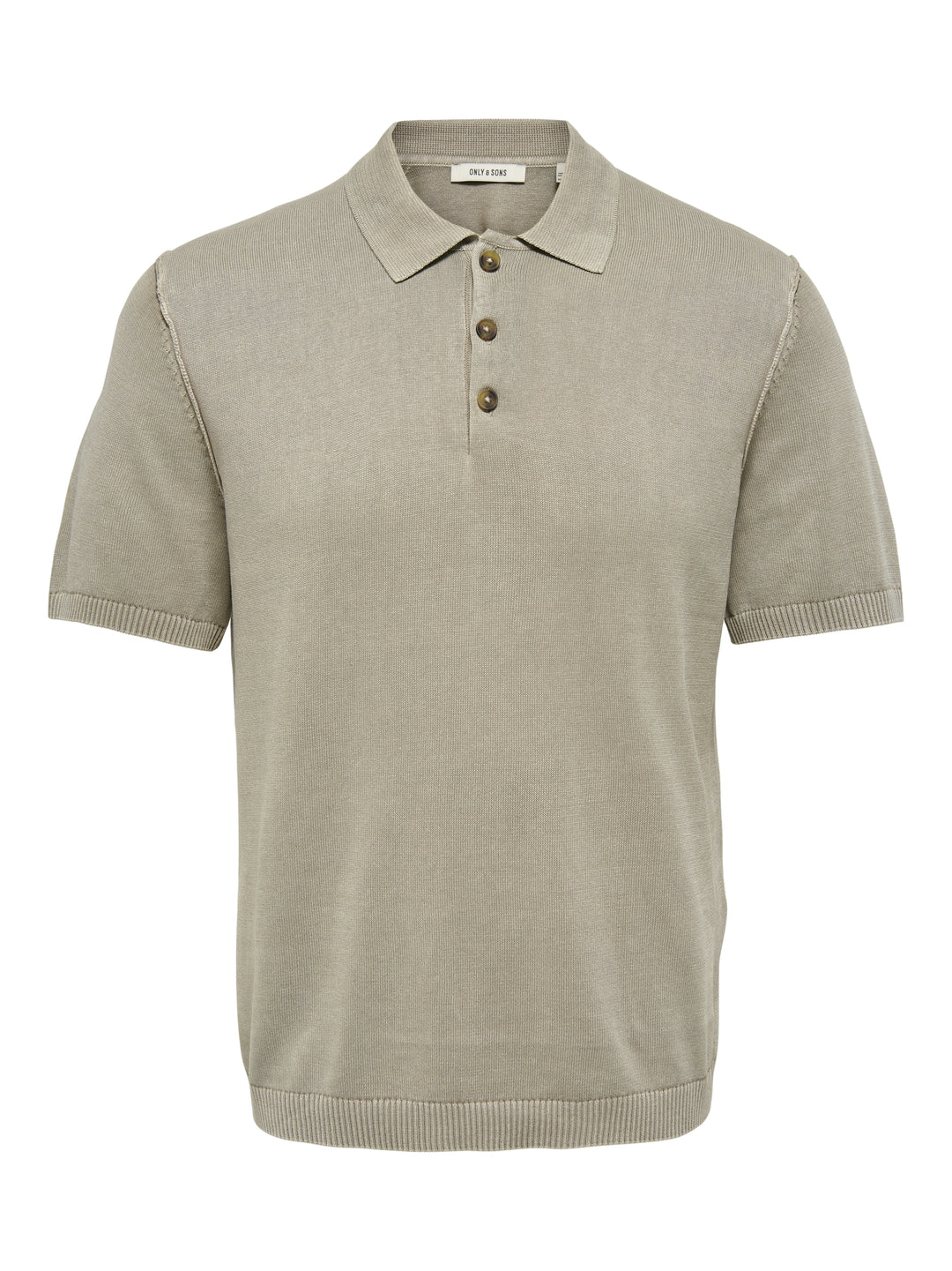ONSGARSON SS REG WASH POLO KNIT, Chinchilla 202231 Bild 1