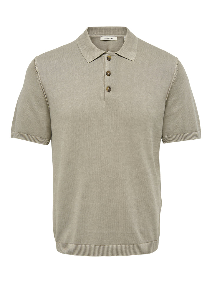 ONSGARSON SS REG WASH POLO KNIT, Chinchilla 202231 Bild 1
