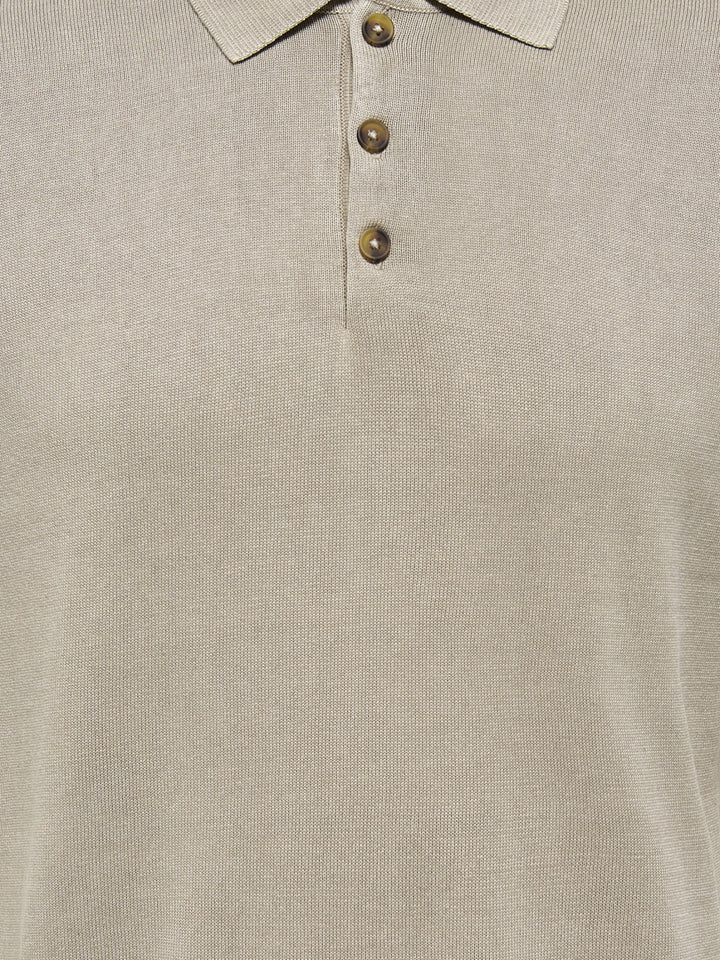 ONSGARSON SS REG WASH POLO KNIT, Chinchilla 202231 Bild 3