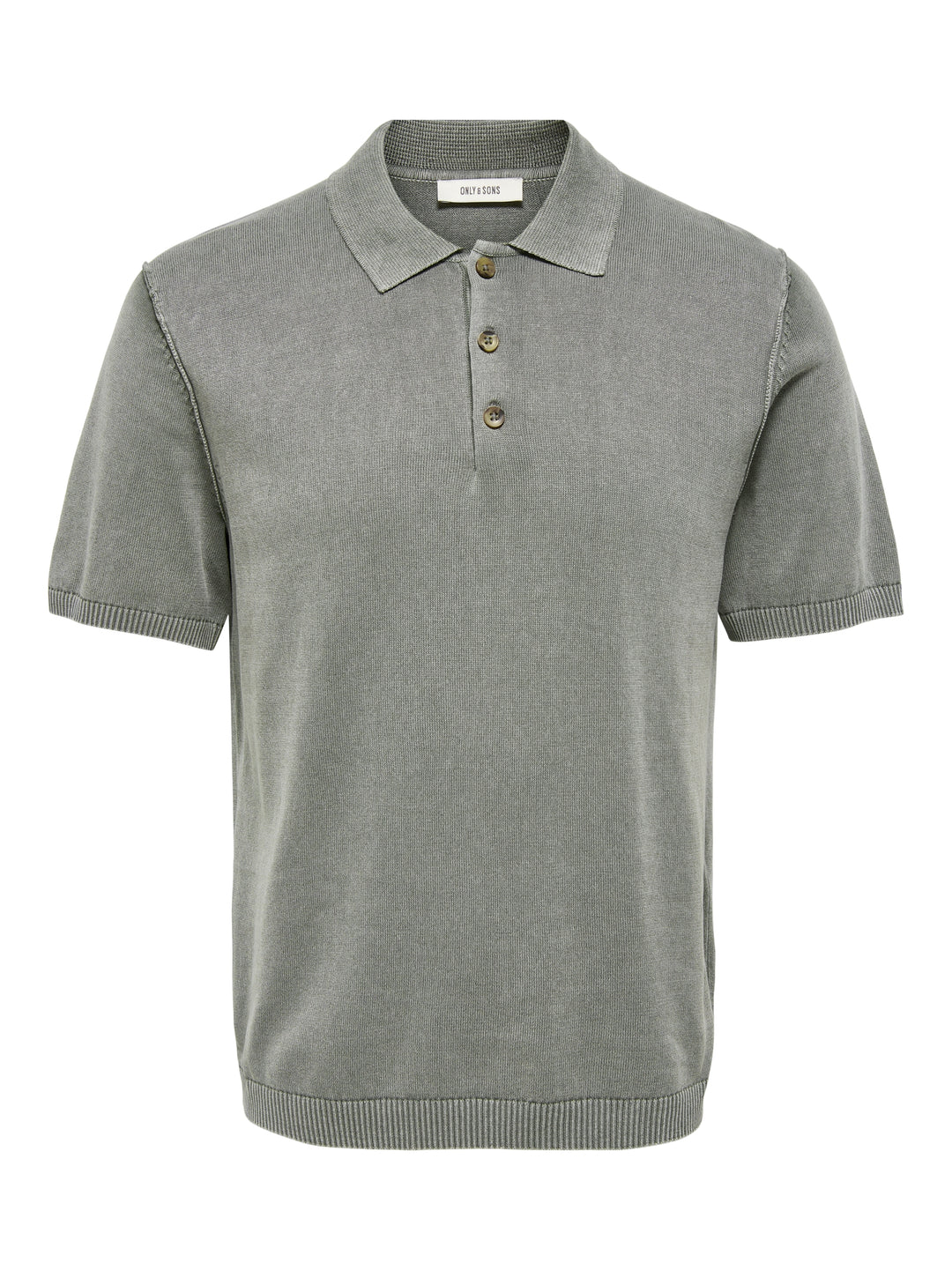 ONSGARSON SS REG WASH POLO KNIT, Castor Gray 262142 Bild 1