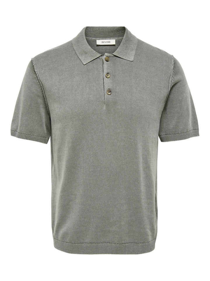 ONSGARSON SS REG WASH POLO KNIT, Castor Gray 262142 Bild 1