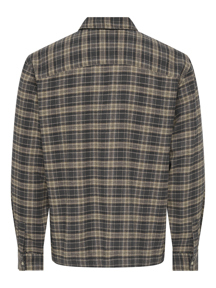 ONSHALE FLANNEL CHECK SHIRT RLX FIT, Grey Pinstripe 209236 Bild 2