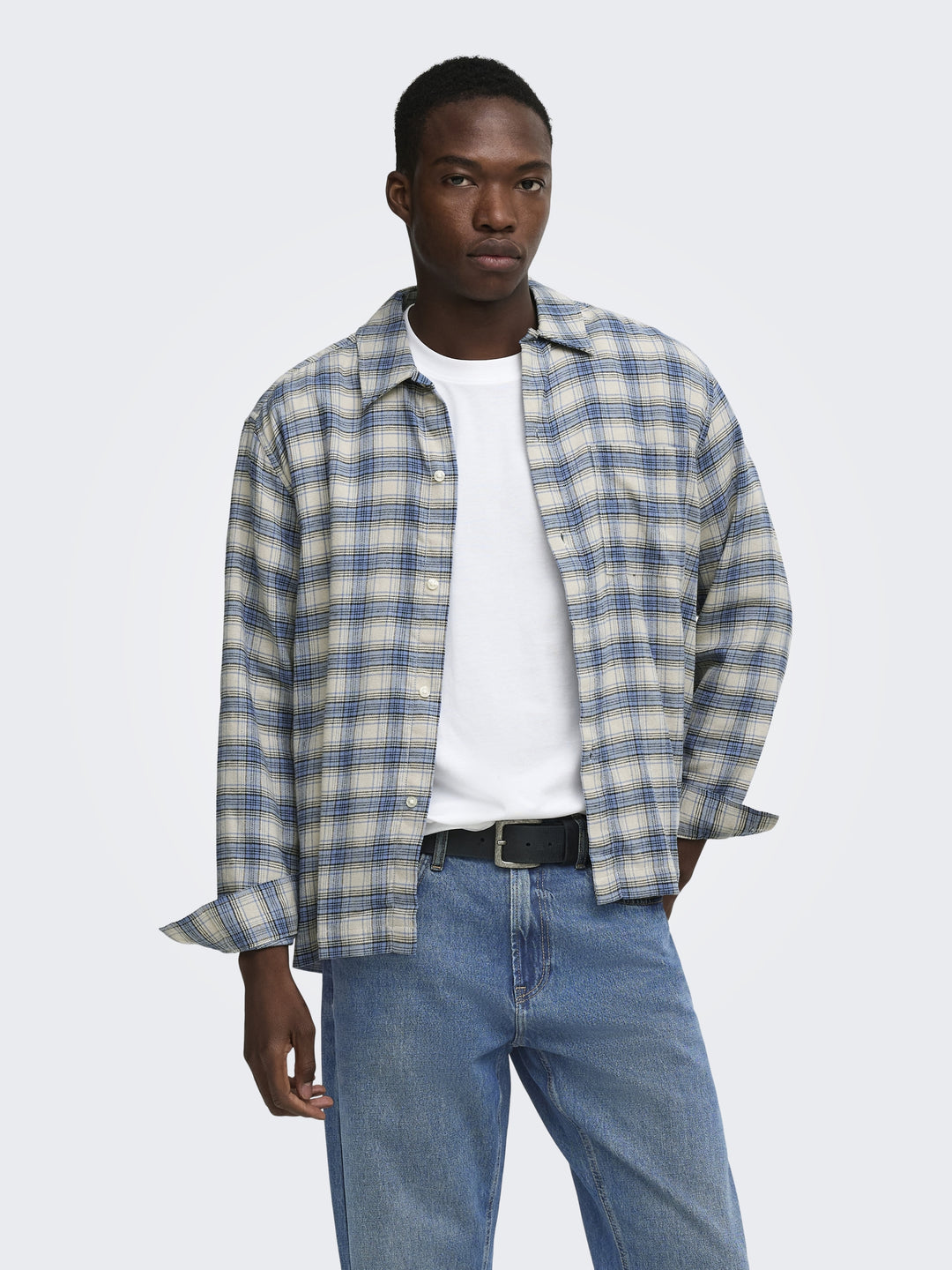 ONSHALE FLANNEL CHECK SHIRT RLX FIT, Bluefin 308487 Bild 4