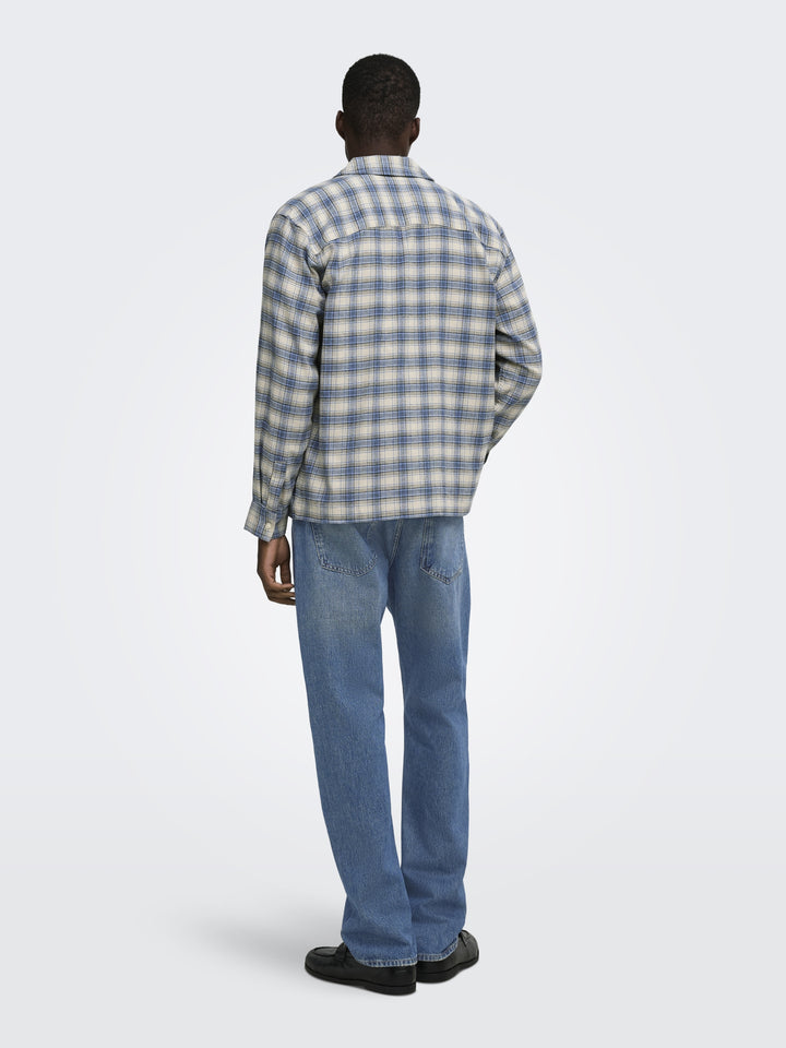 ONSHALE FLANNEL CHECK SHIRT RLX FIT, Bluefin 308487 Bild 5
