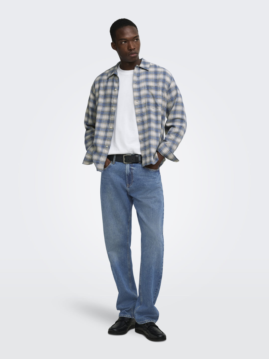 ONSHALE FLANNEL CHECK SHIRT RLX FIT, Bluefin 308487 Bild 6
