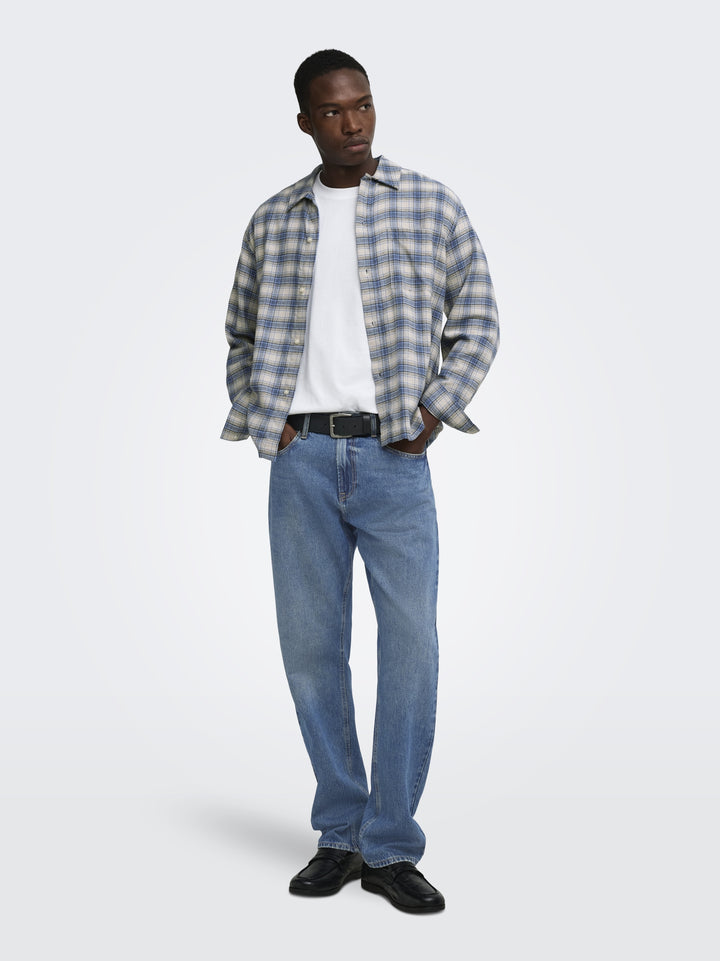 ONSHALE FLANNEL CHECK SHIRT RLX FIT, Bluefin 308487 Bild 6