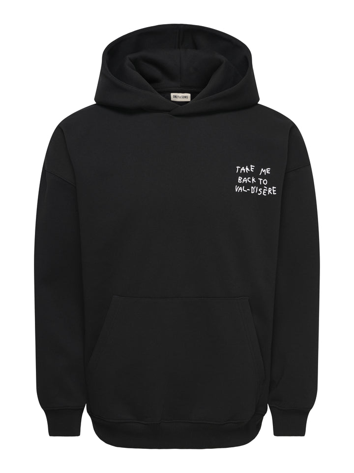 ONSHENRY SCRIBBLE OVZ LS HOODIE, Black/TAKE ME BACK 187679002 Bild 1