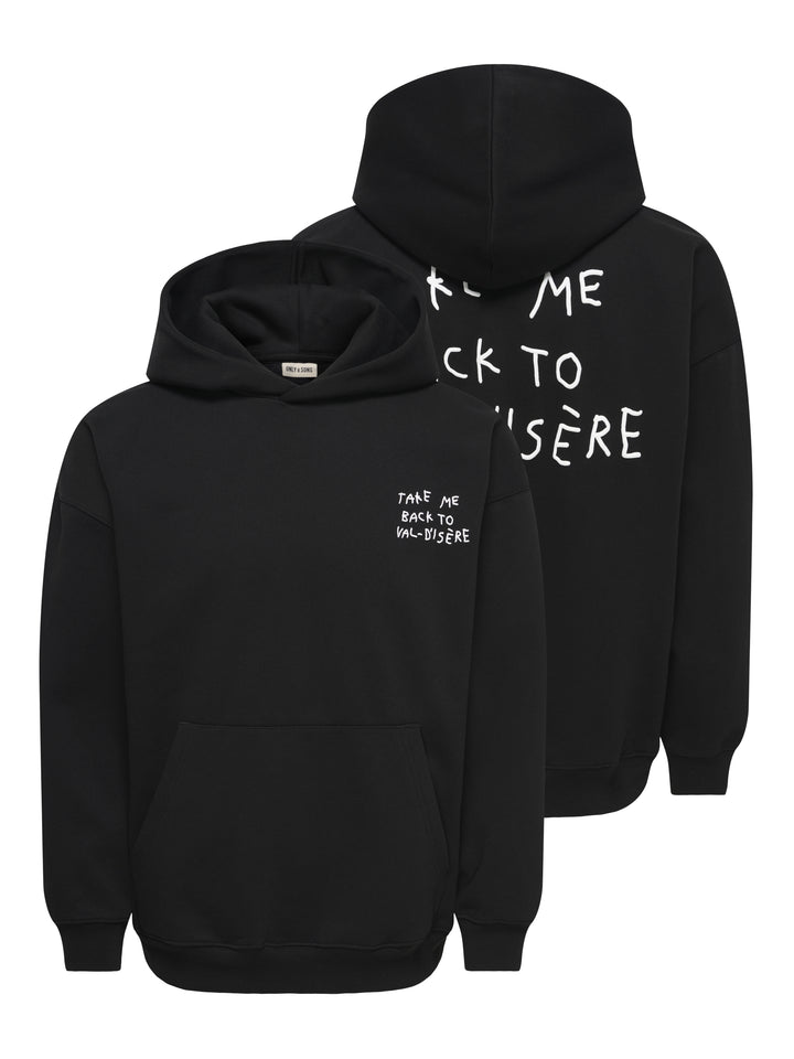 ONSHENRY SCRIBBLE OVZ LS HOODIE, Black/TAKE ME BACK 187679002 Bild 4