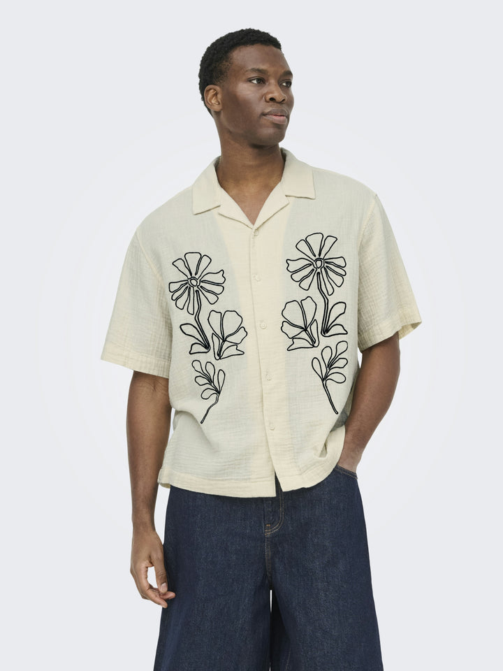ONSJACKSON RLX SS 014 SHIRT, Bone White/BLACK 227239001 Bild 3