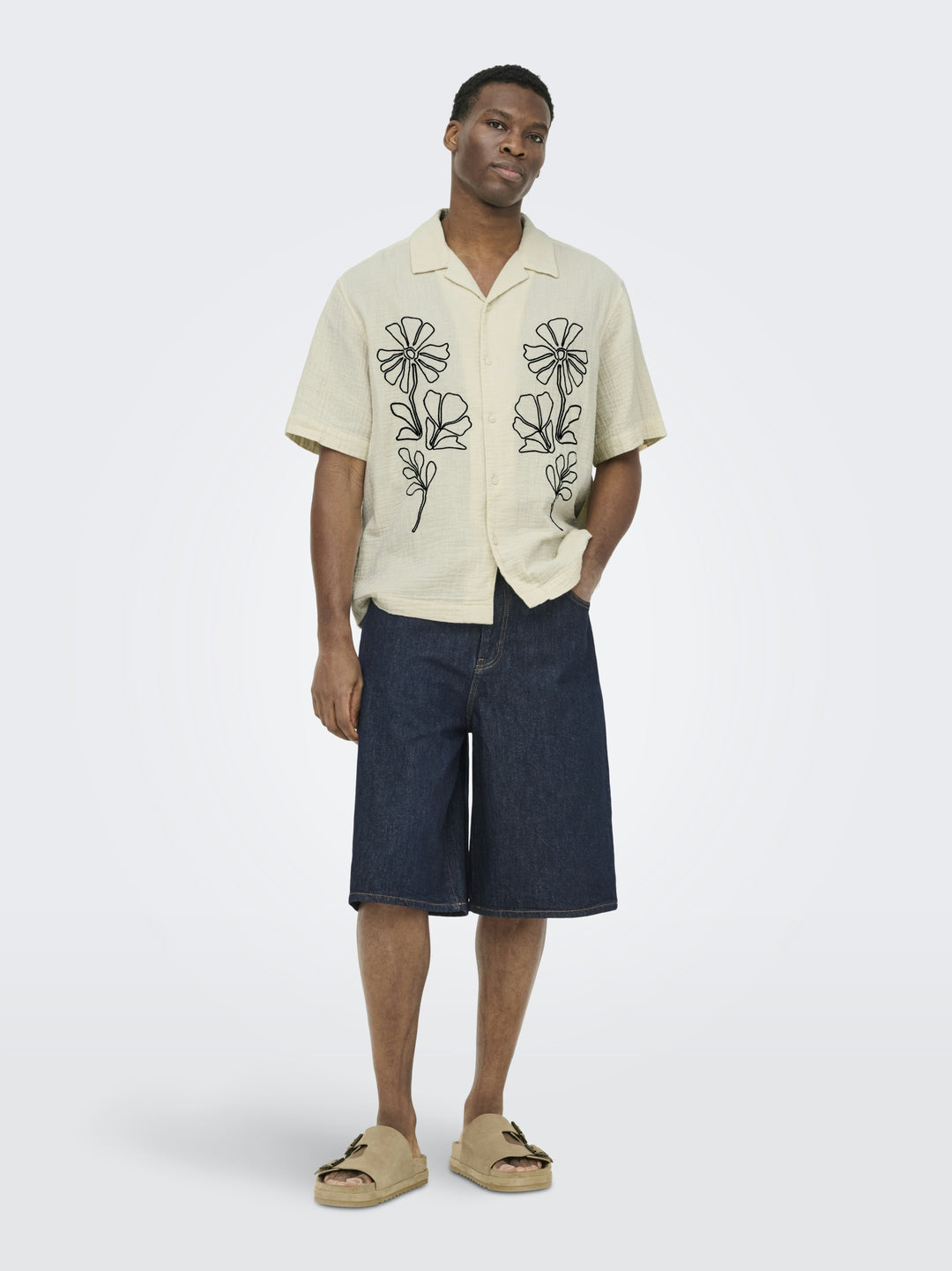 ONSJACKSON RLX SS 014 SHIRT, Bone White/BLACK 227239001 Bild 5