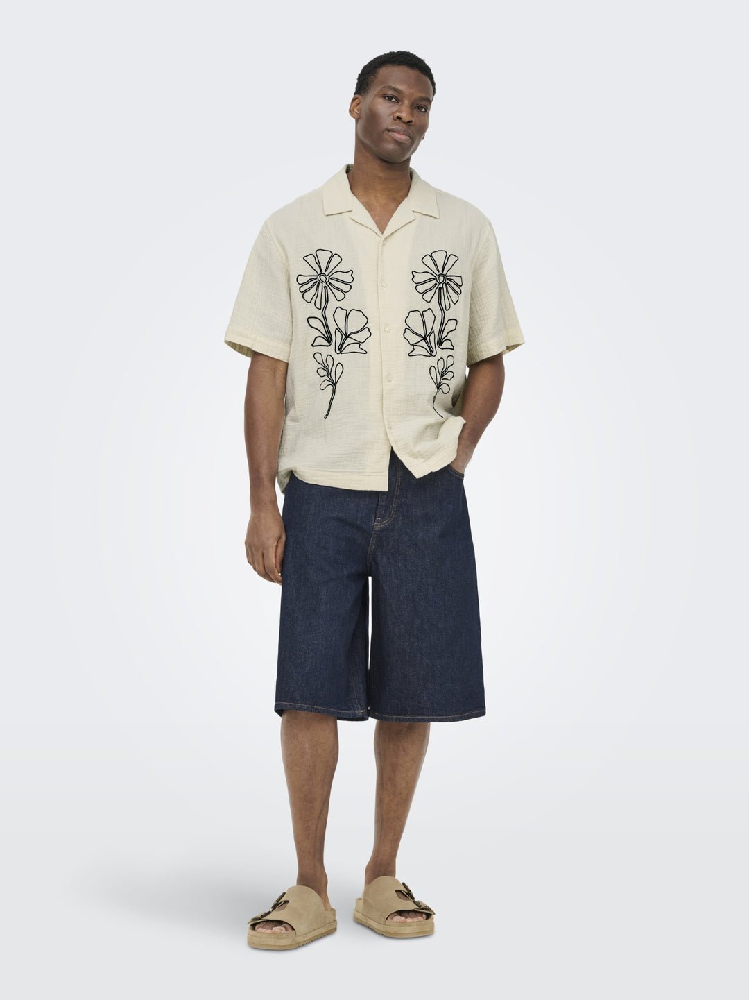 ONSJACKSON RLX SS 014 SHIRT, Bone White/BLACK 227239001 Bild 6