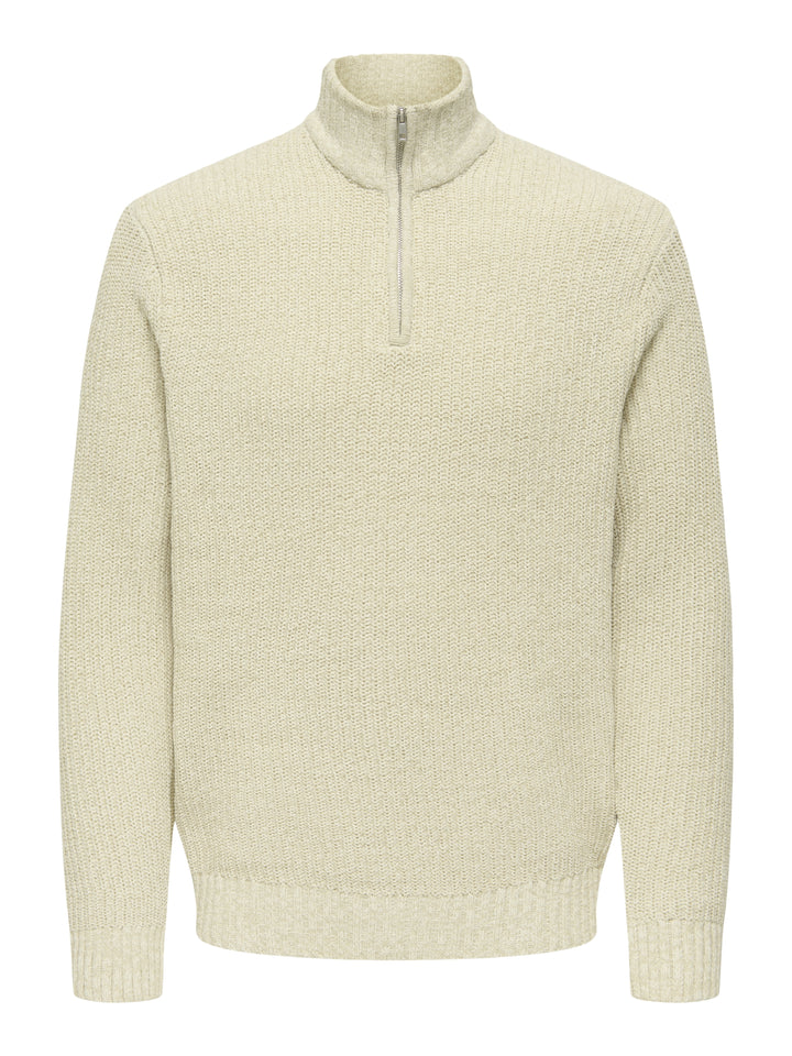 ONSJOIN REG LS HIGH NECK KNIT CAMP, Egret/MOONSTRUCK 187201003 Bild 1