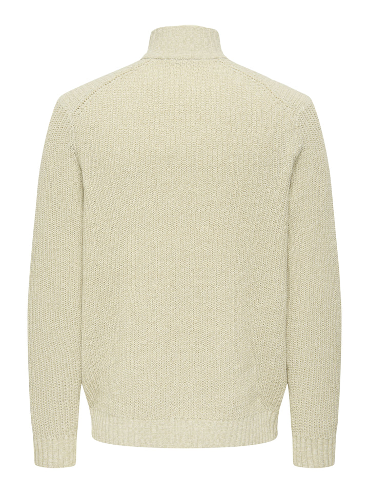 ONSJOIN REG LS HIGH NECK KNIT CAMP, Egret/MOONSTRUCK 187201003 Bild 2
