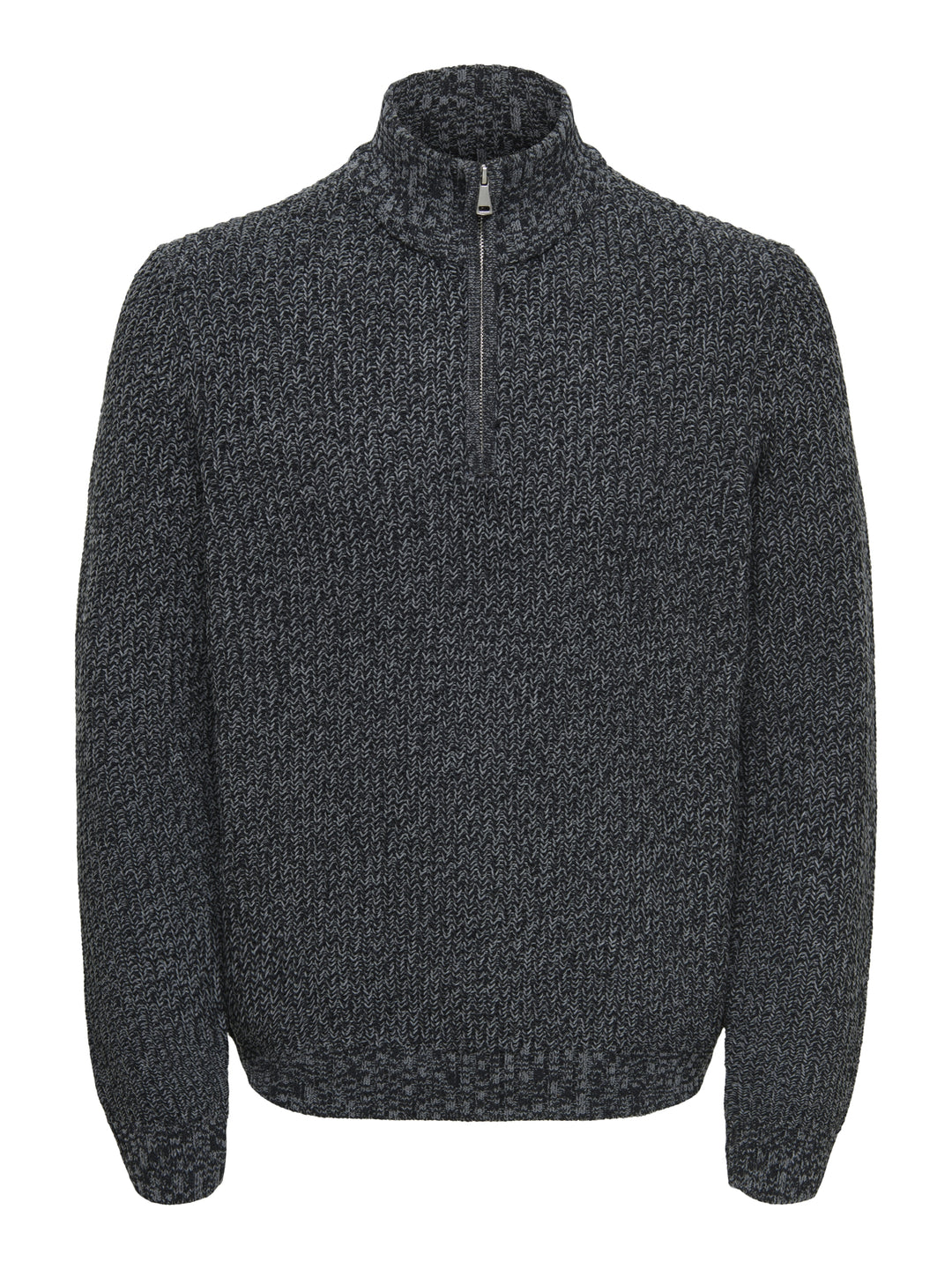ONSJOIN REG LS HIGH NECK KNIT CAMP, Black/GREY PINSTRIPE 187679005 Bild 1