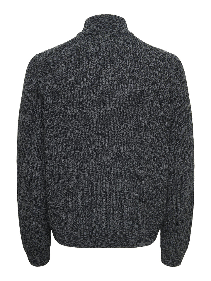 ONSJOIN REG LS HIGH NECK KNIT CAMP, Black/GREY PINSTRIPE 187679005 Bild 2