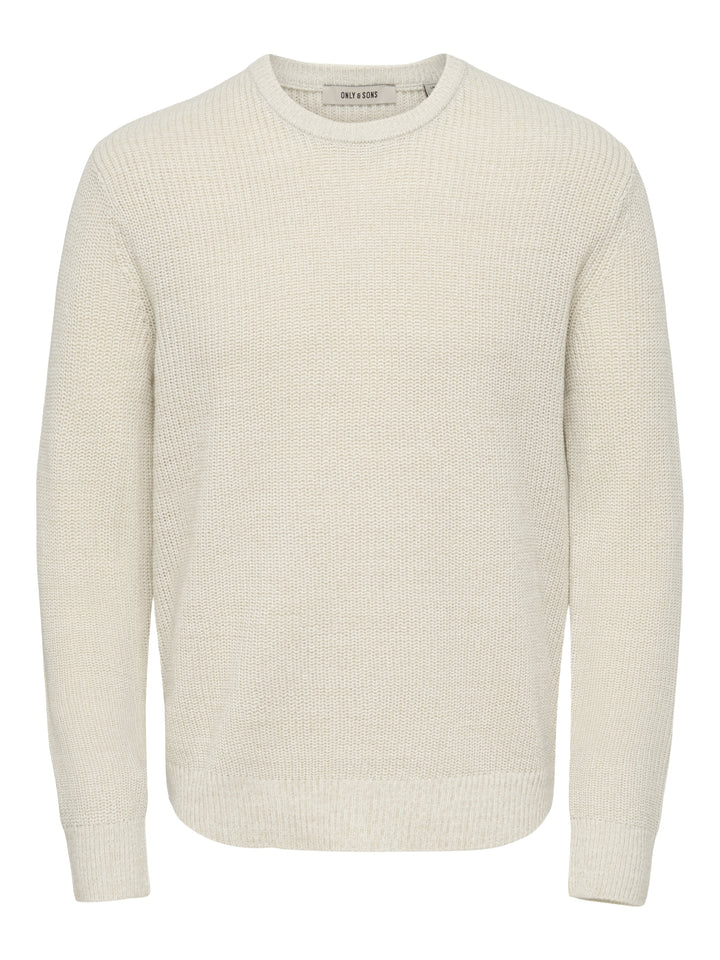 ONSJONAS REG CREW NECK KNIT, Egret/SILVER LINING 187201004 Bild 1