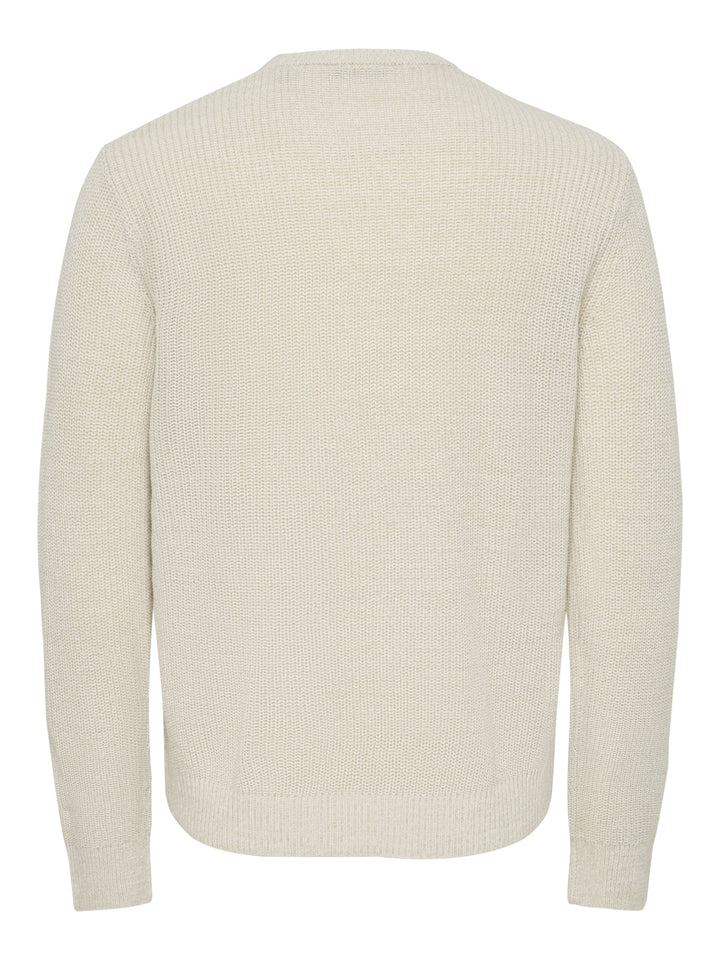 ONSJONAS REG CREW NECK KNIT, Egret/SILVER LINING 187201004 Bild 2