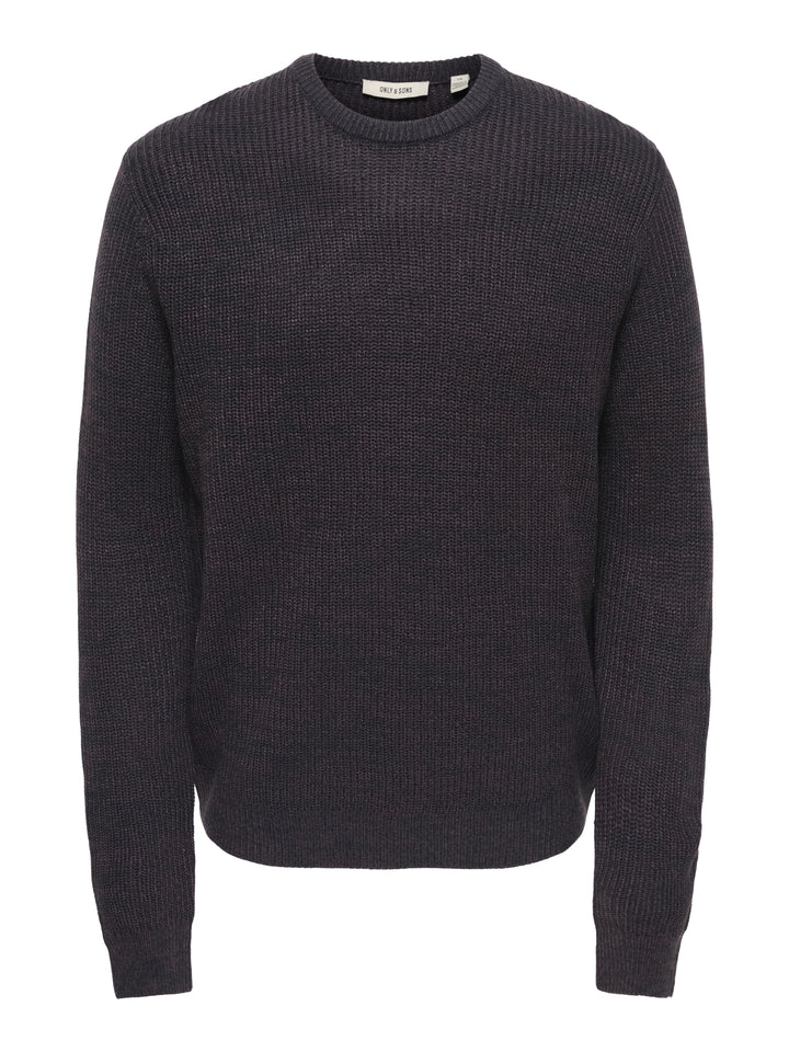 ONSJONAS REG CREW NECK KNIT, Sky Captain/RAISIN 239386001 Bild 1