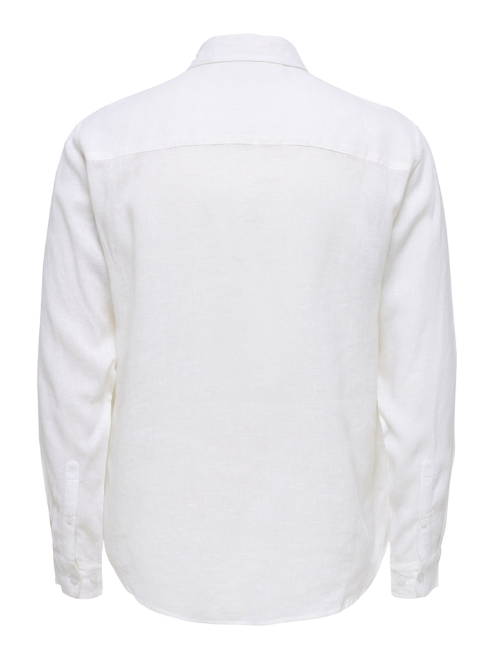 ONSLAURENCE LS LINEN BLEND SHIRT, Bright White 209112 Bild 2