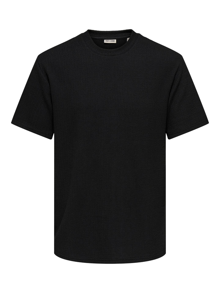 ONSLAZIO LIFE REG SS PLISSE TEE, Black 187679 Bild 1