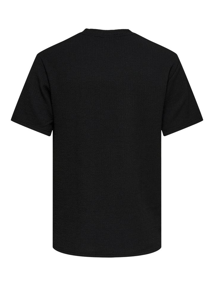 ONSLAZIO LIFE REG SS PLISSE TEE, Black 187679 Bild 2