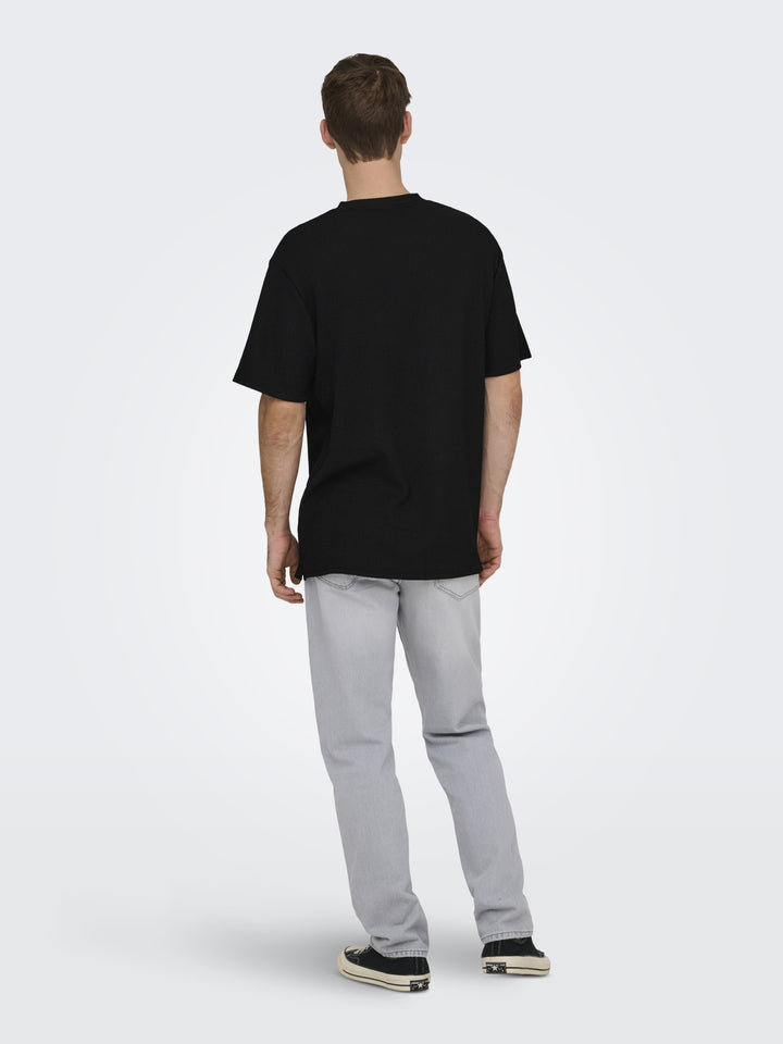 ONSLAZIO LIFE REG SS PLISSE TEE, Black 187679 Bild 5