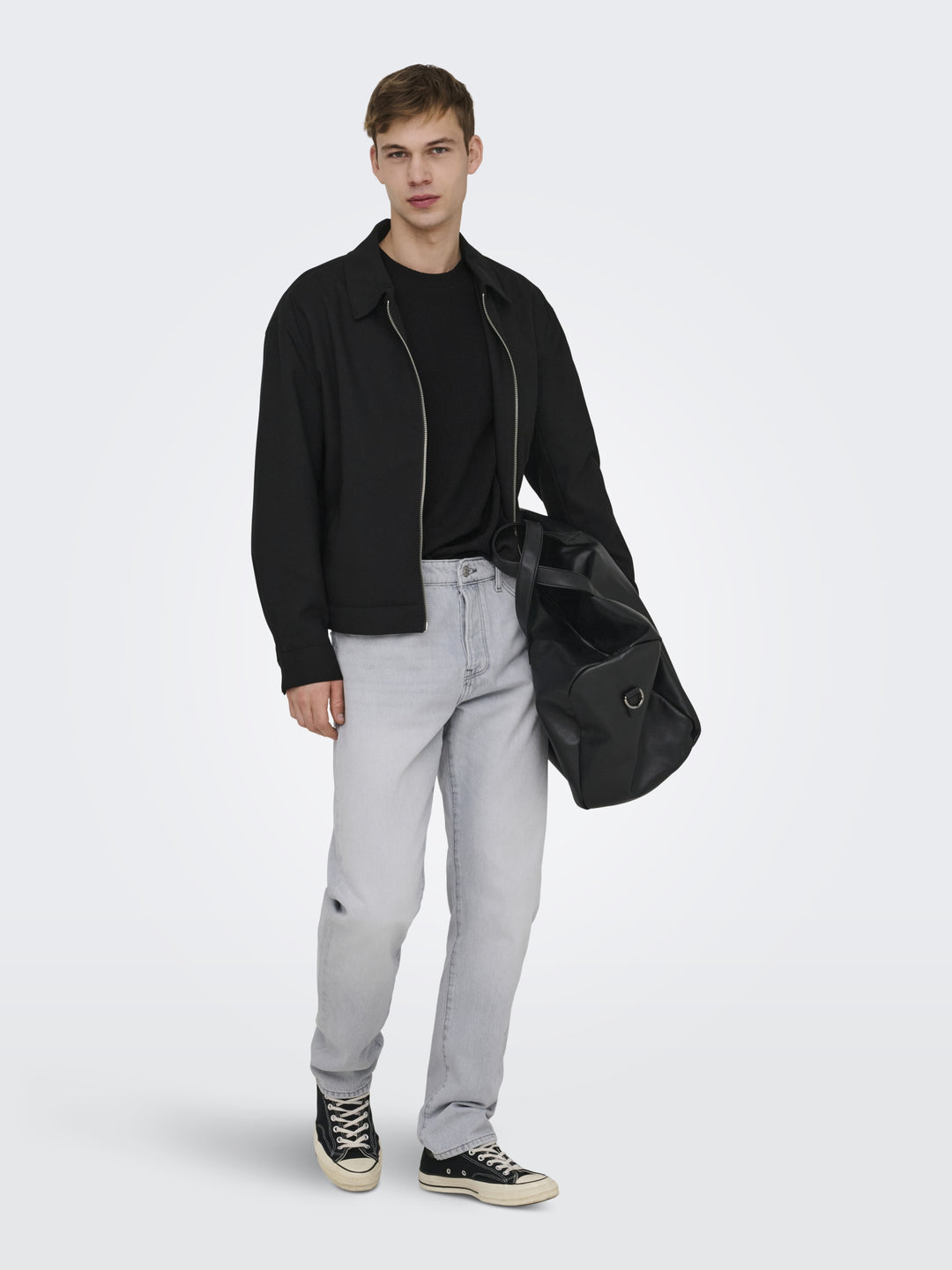 ONSLAZIO LIFE REG SS PLISSE TEE, Black 187679 Bild 6