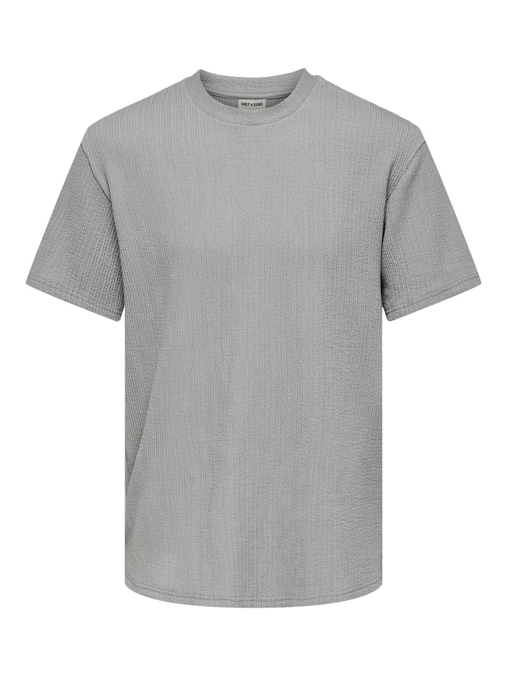 ONSLAZIO LIFE REG SS PLISSE TEE, Ultimate Grey 300079 Bild 1