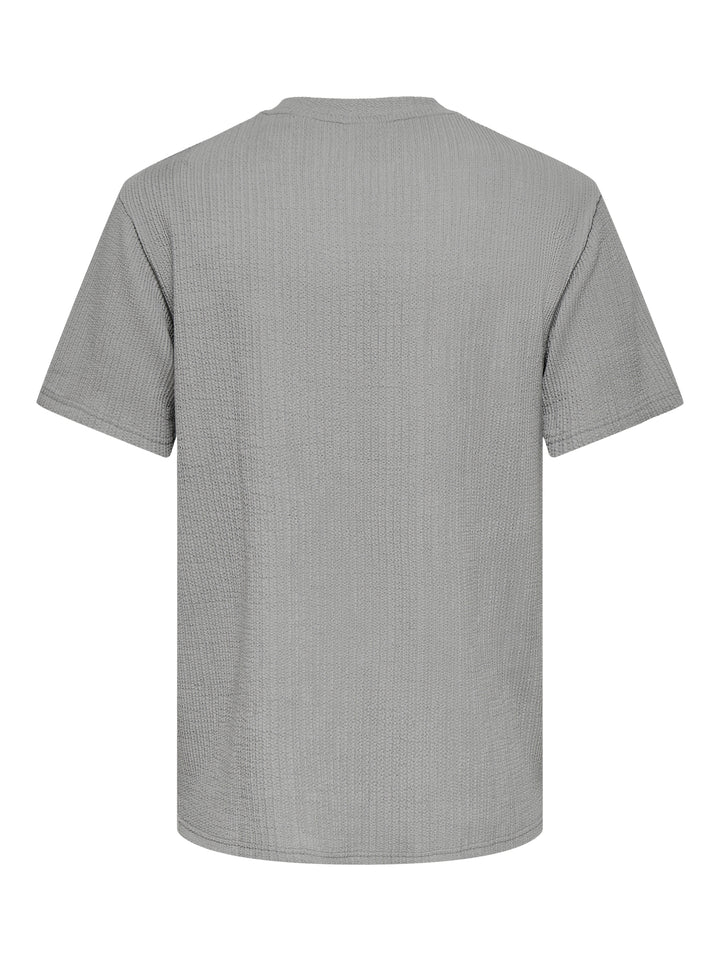 ONSLAZIO LIFE REG SS PLISSE TEE, Ultimate Grey 300079 Bild 2