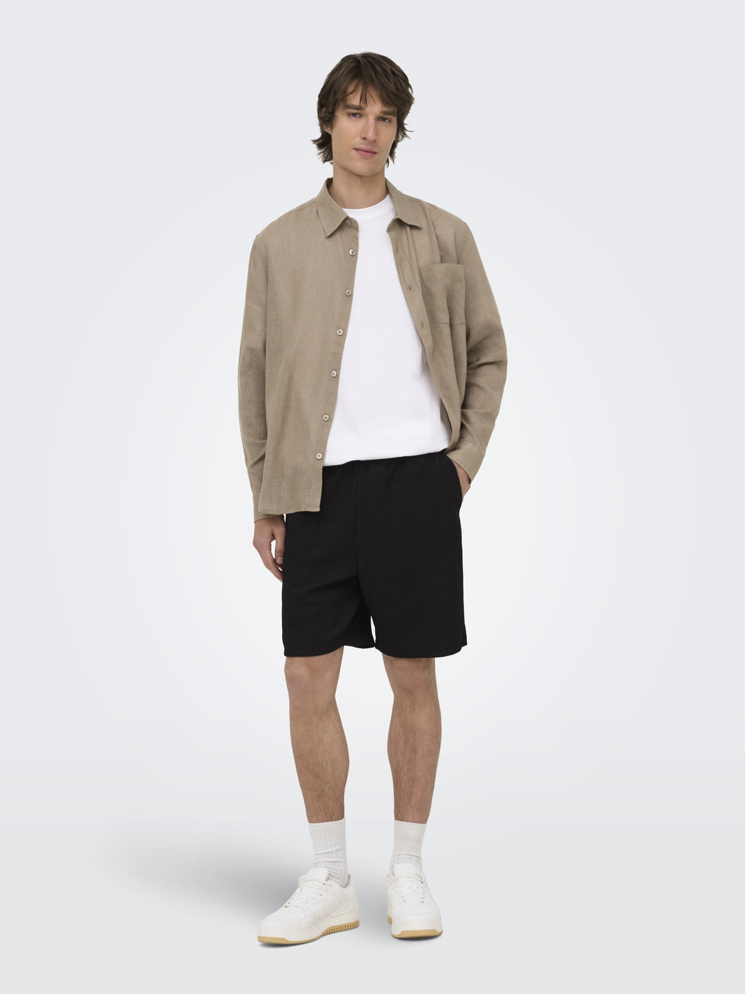 ONSLAZIO LIFE RLX PLISSE S SHORTS T, Black 187679 Bild 7