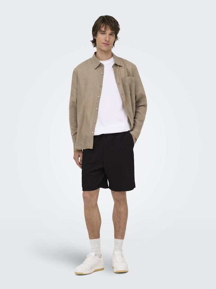 ONSLAZIO LIFE RLX PLISSE S SHORTS T, Black 187679 Bild 7