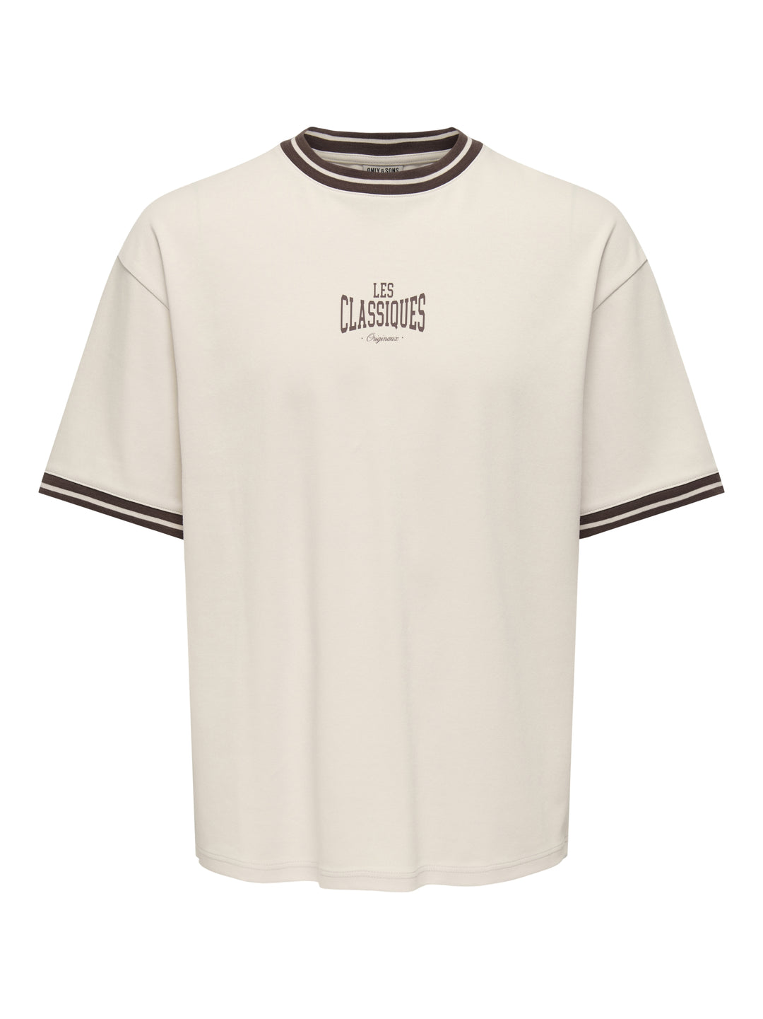 ONSLES CLASSIQUES CASPIAN BOXY SS T, Whitecap Gray/COFFEE BEAN 277455004 Bild 1