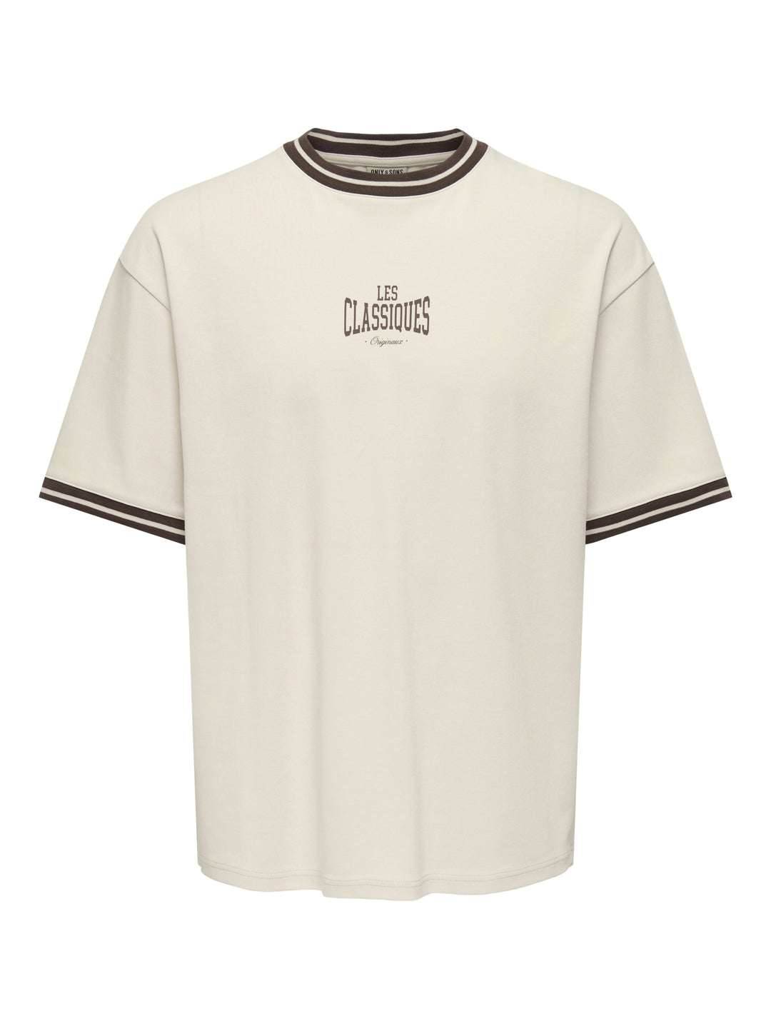 ONSLES CLASSIQUES CASPIAN BOXY SS T, Whitecap Gray/COFFEE BEAN 277455004 Bild 1