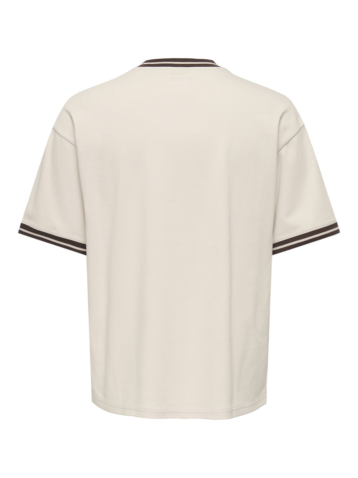 ONSLES CLASSIQUES CASPIAN BOXY SS T, Whitecap Gray/COFFEE BEAN 277455004 Bild 2