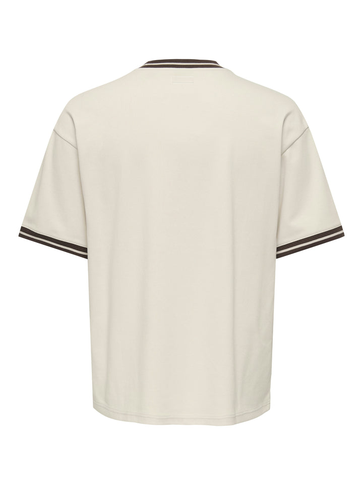 ONSLES CLASSIQUES CASPIAN BOXY SS T, Whitecap Gray/COFFEE BEAN 277455004 Bild 2